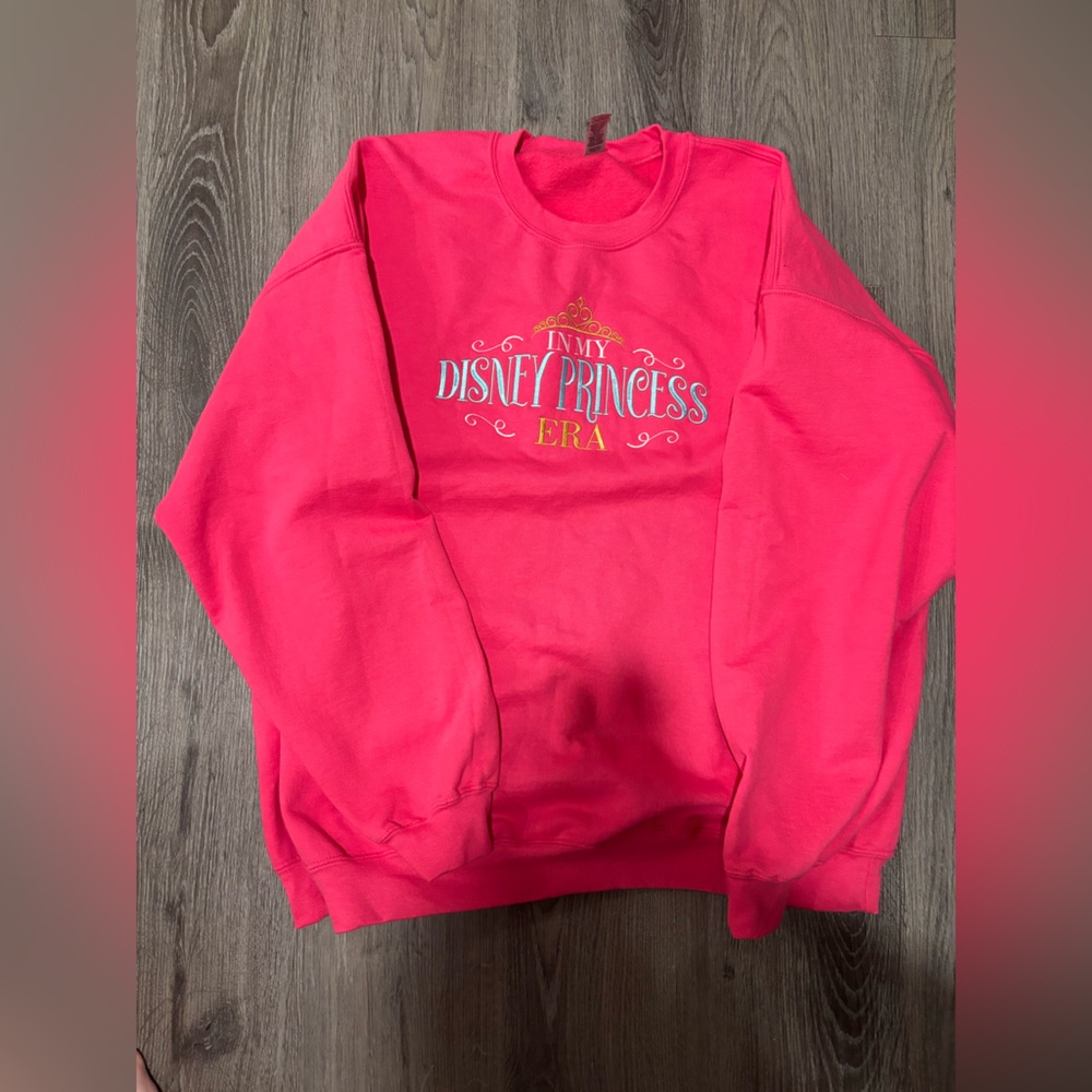 NEVER WORN “In My Disney Princess Era” Embroidered Sweatshirt Gildan Size 2XL
